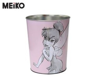 Round Tin Trash Can dengan 4 Color Printing untuk Promosi