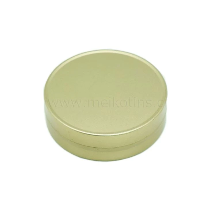 Gold Printing Round Tin Can